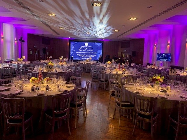 Moritz Gertler Hall set up for a function
