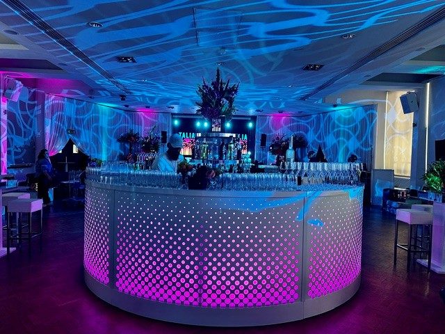 Bat Mitzvah celebration with illuminated bar